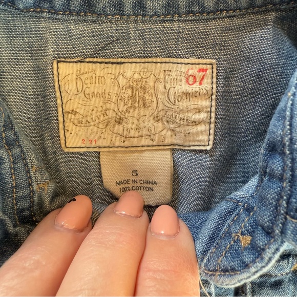Ralph Lauren Kids Blue Denim snap up shirt size 5 - Picture 5 of 7